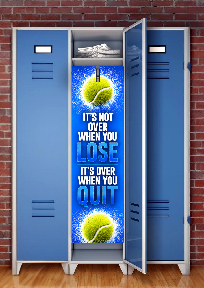 "It's Not Over When You Lose, It's Over When You Quit" — Customizable Sport Locker Mural