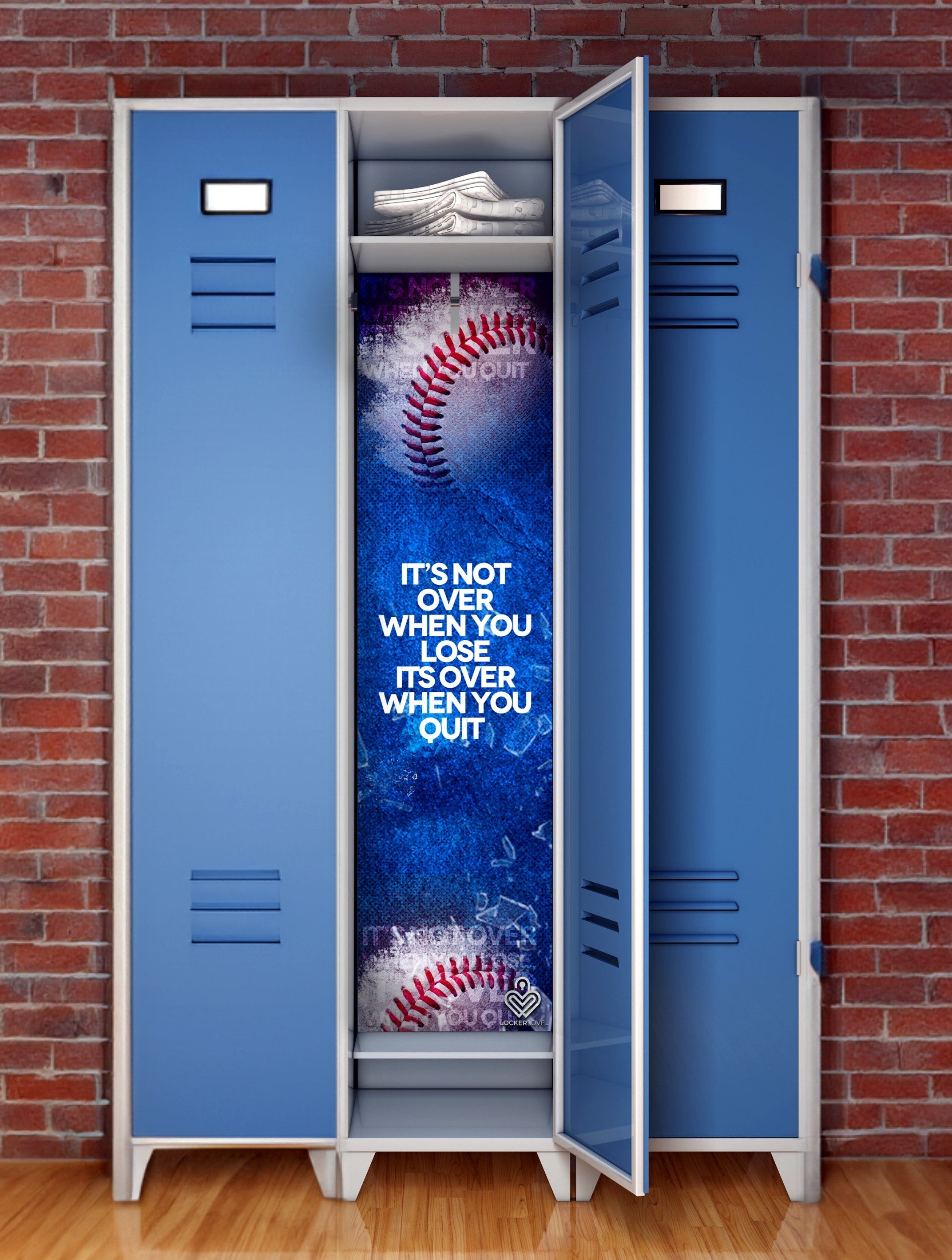 It's Not Over When You Lose — Baseball Locker Mural | Locker Love