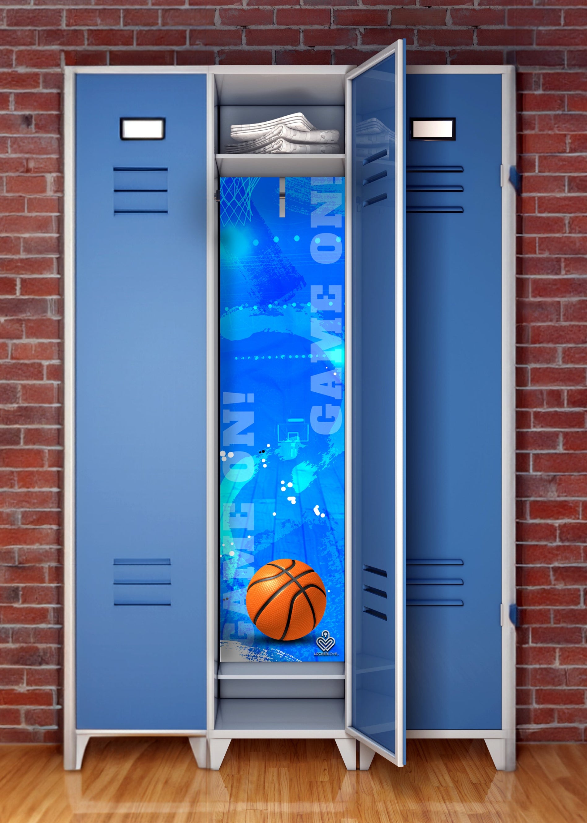 Game On — Basketball Locker Mural | Locker Love