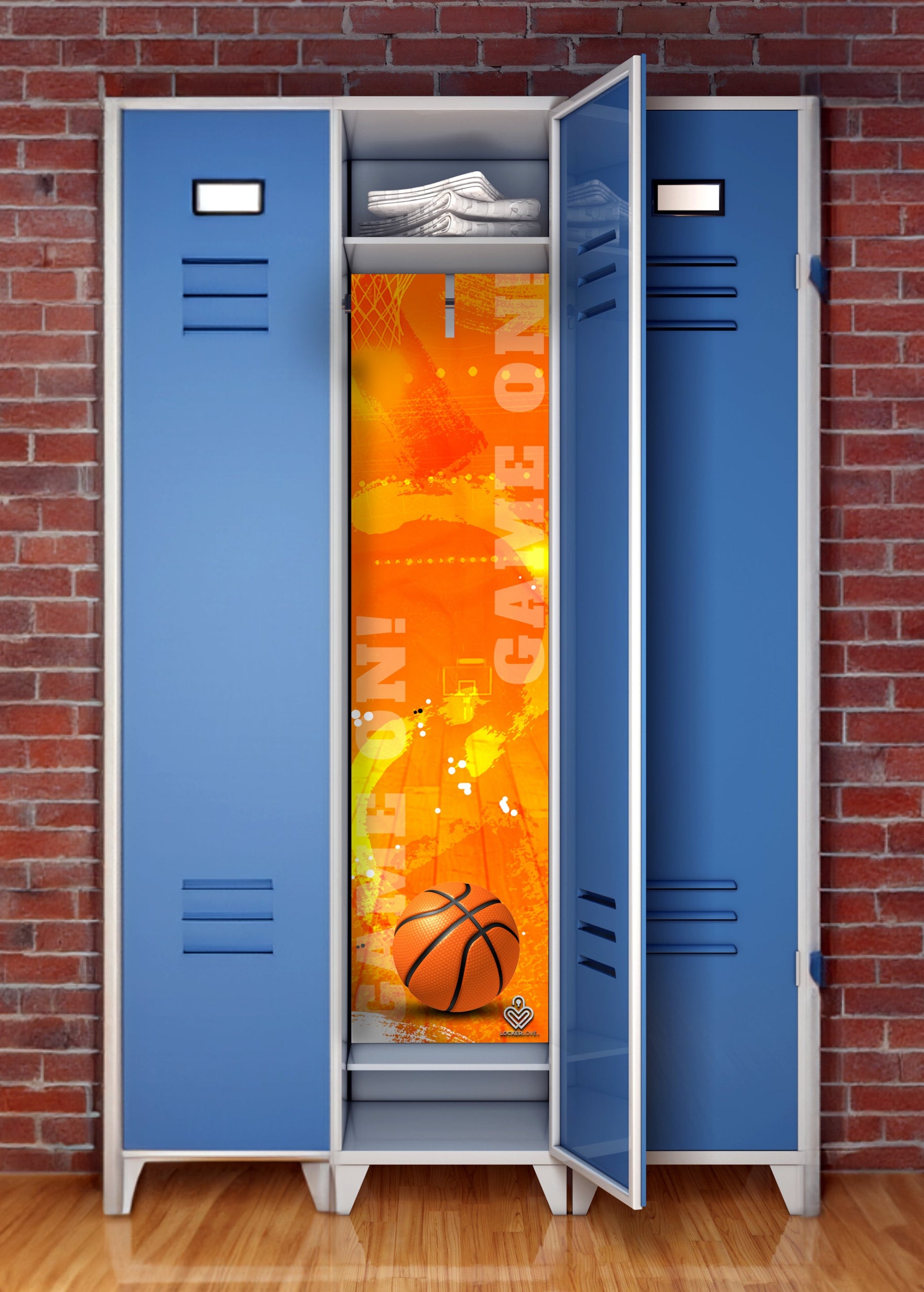 Game On — Basketball Locker Mural | Locker Love