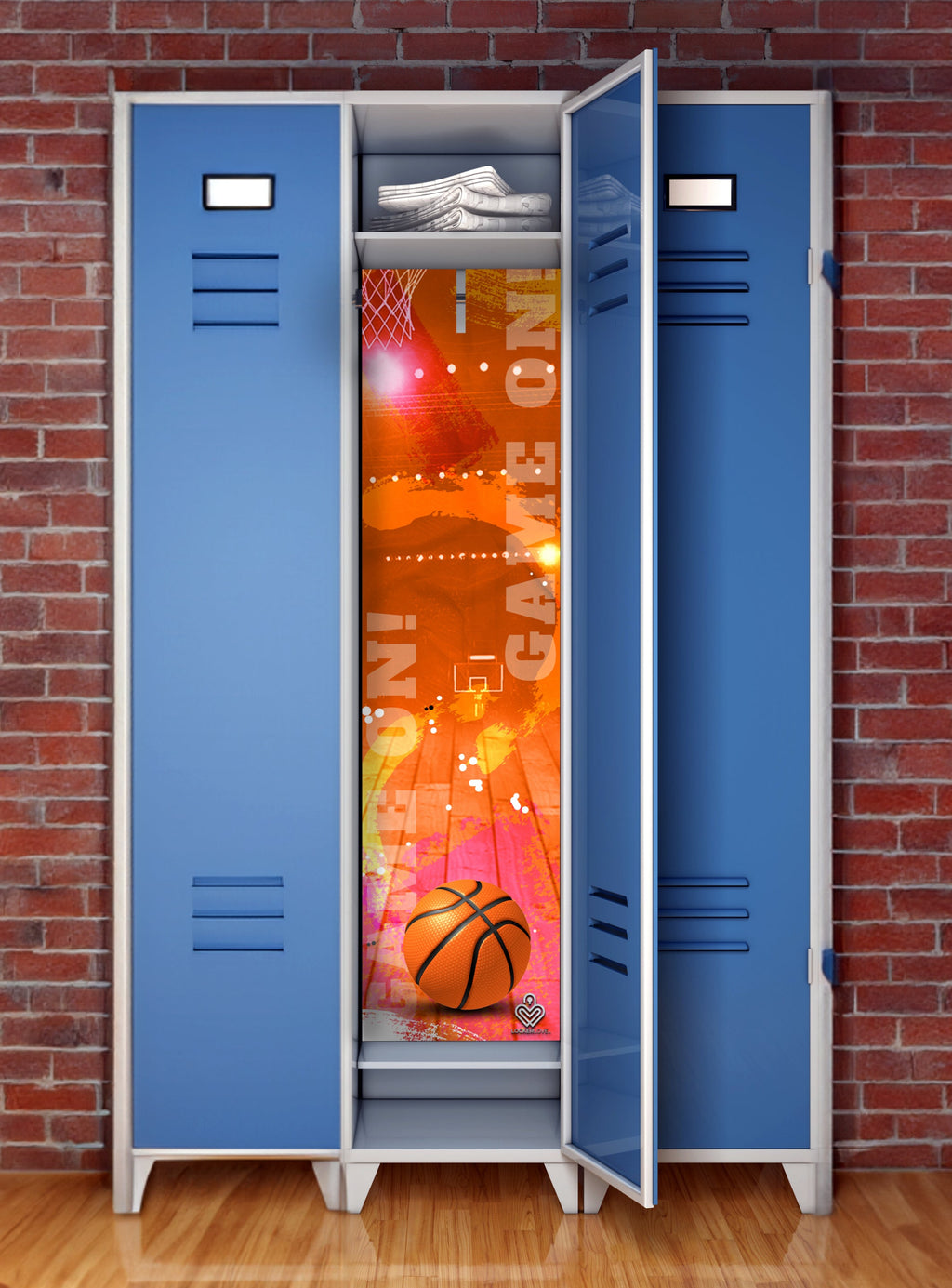 Game On — Basketball Locker Mural | Locker Love