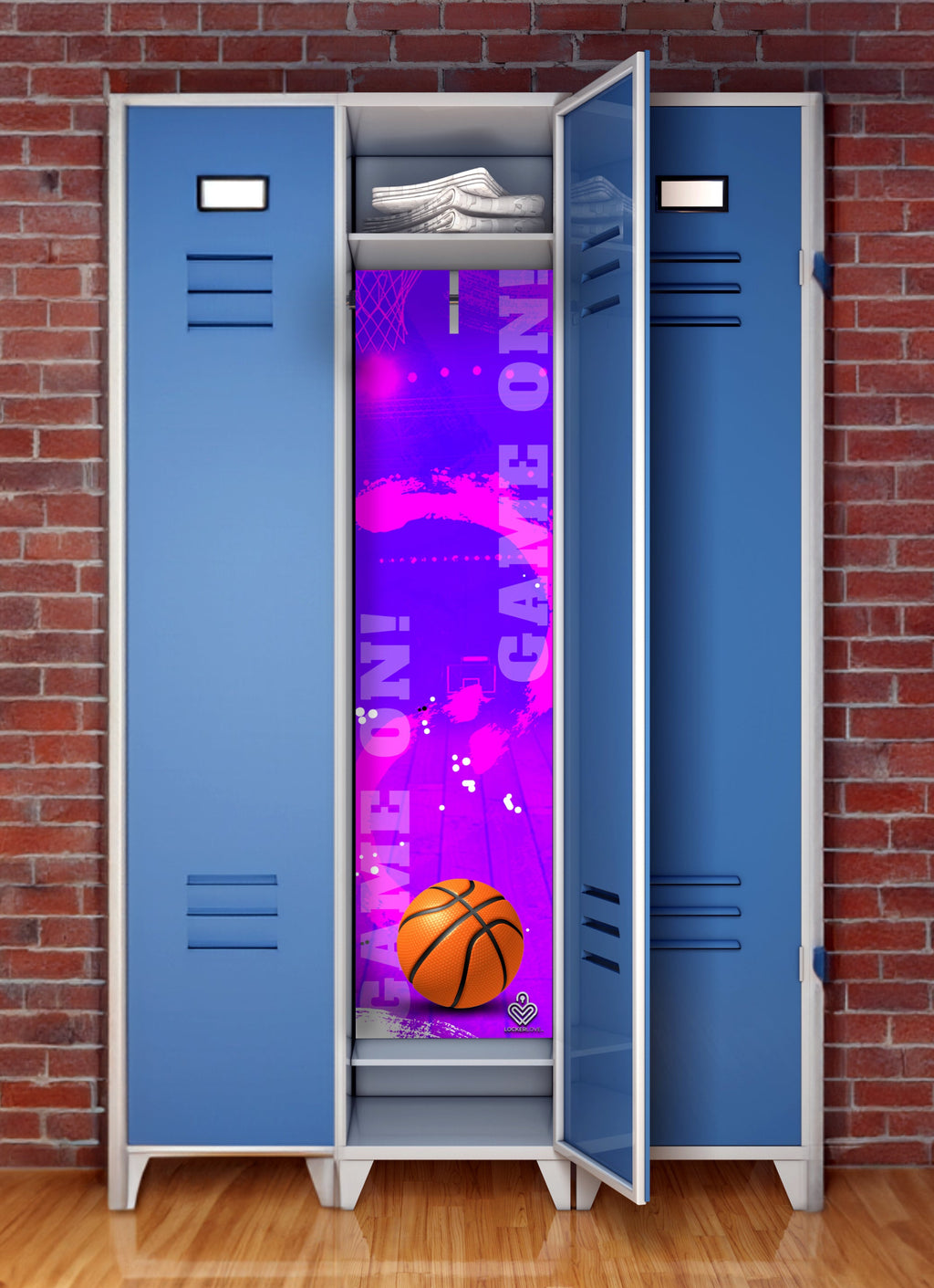 Game On — Basketball Locker Mural | Locker Love