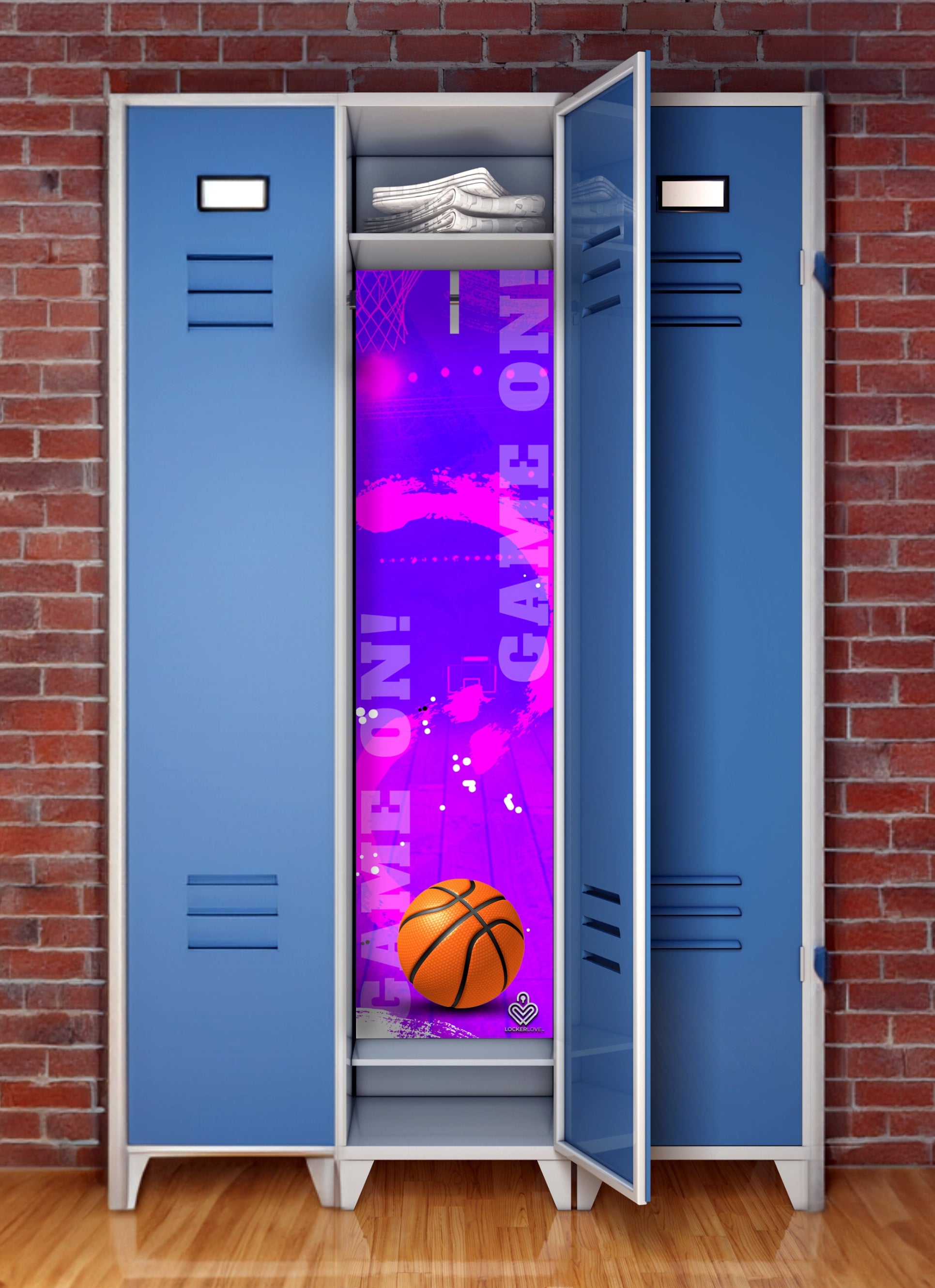 Game On — Basketball Locker Mural | Locker Love