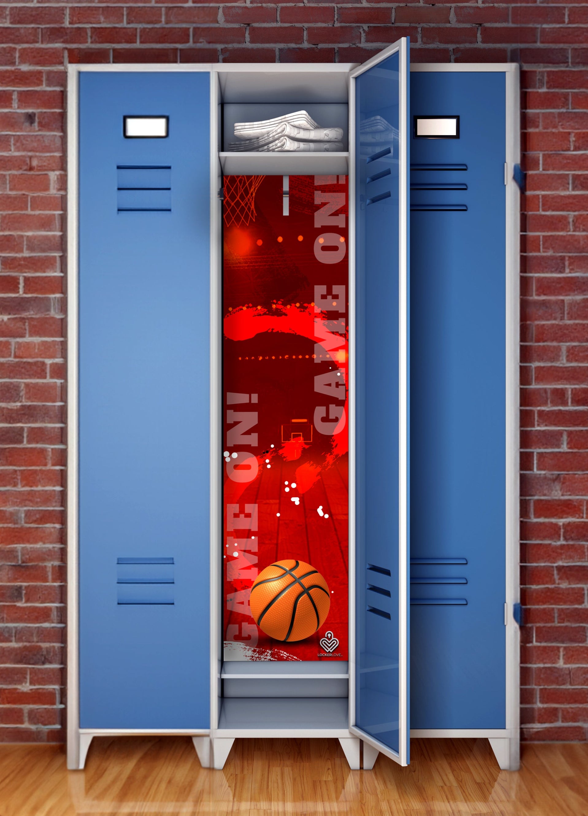 Game On — Basketball Locker Mural | Locker Love