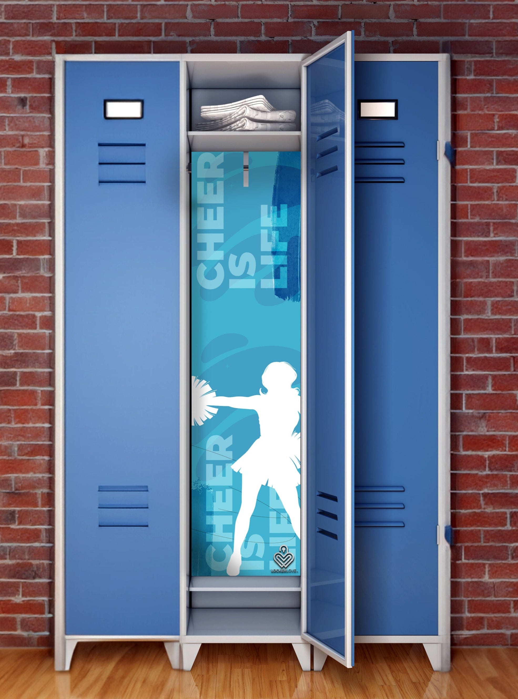 Cheer Is Life — Cheerleading Locker Mural | Locker Love