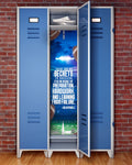 No Secrets to Success — Football Locker Mural | Colin Powell Quote | Locker Love