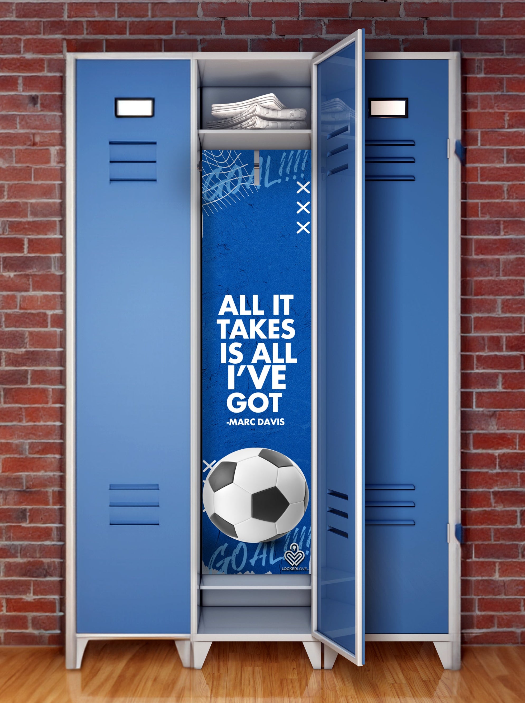 All It Takes Is All I've Got — Soccer Locker Mural | Locker Love