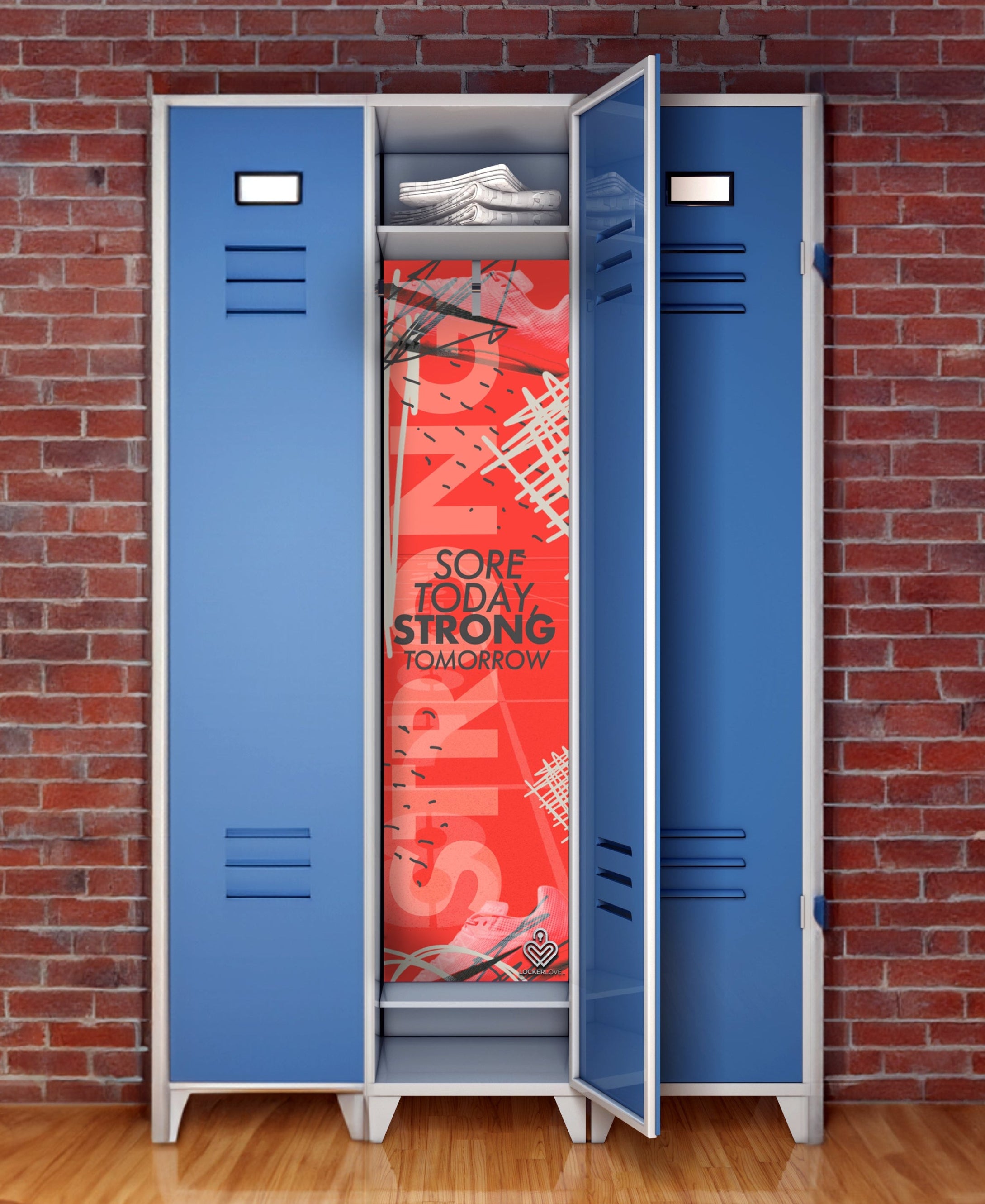 Sore Today Strong Tomorrow — Track & Field Locker Mural | Locker Love
