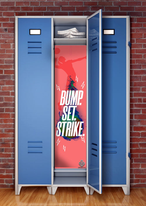 Bump. Set. Strike. — Volleyball Locker Mural | Locker Love